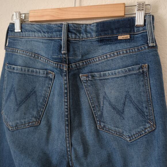 MOTHER Superior Jeans Womens 27 Tomcat Undone Hem Fringe High Rise Distressed - Picture 5 of 11